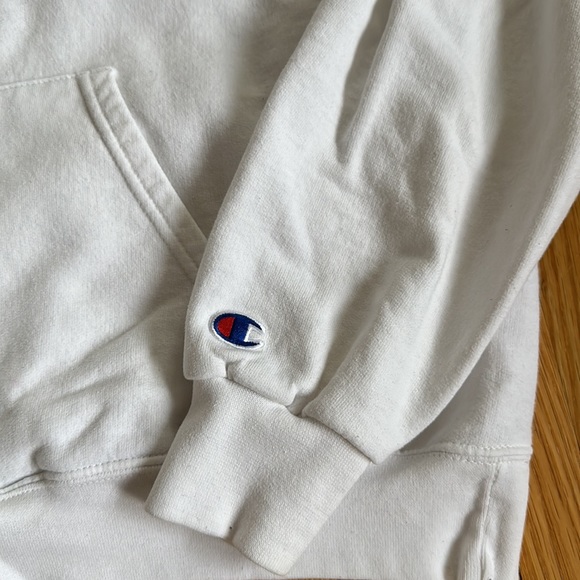 Champion White Reverse Weave Hoodie - Picture 2 of 6